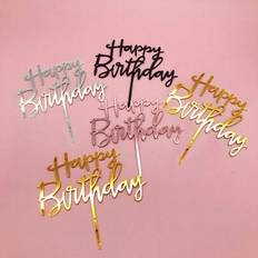 Cake Decorations Shein Gold Happy Birthday Topper 1pc 5pcs Cake Decoration