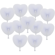 Garlands Shein 12pcs Peach Shaped White Folding Paper Fans