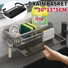 Shein Sink Caddy Basket Drain Rack Sponge Dishcloth Holder Dish Drainer