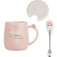 Cute Pink Heart Ceramic Coffee