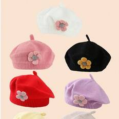 Multicoloured Caps Shein Cute Baby Boys Girls Beret Flower Season Hat - Color