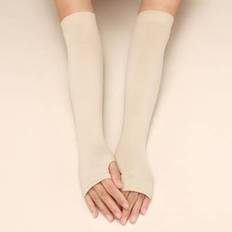 Solid Colours Gloves Shein Solid Fingerless Long Gloves - Halloween