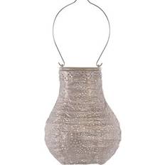 Lanterns Esschert Design Bulb LED Lighted Bazaar 13.9 H x 6.3 W x 6.3 D Lantern