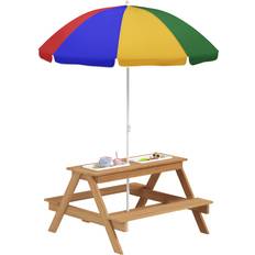 Aiyaplay Wooden Kids Picnic Table with Benches