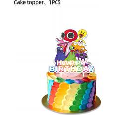 Roblox Friends Rainbow Birthday Party Cake Card