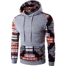 Slim Herren Fit Sweatjacke Kapuzenpullover - Light Grey