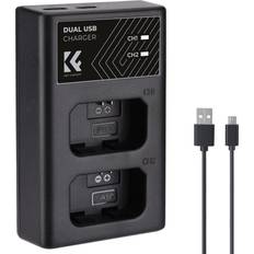 K&F Concept Dobbelt USB Oplader NP-FW50 Sony A6000 A6500 A6300 A6400 A7 R S II