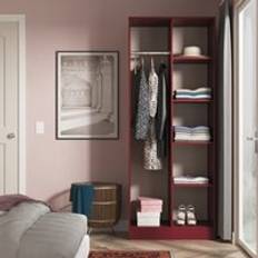 Red Clothing Storage Swift Hong Kong G Tall Red 5 Shelves 197cm Wardrobe