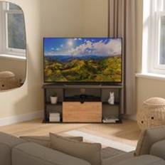 Swift Bora Corner Unit Gold Dark Grey 1 Drawer TV Bench