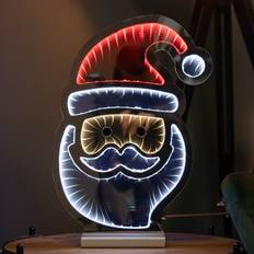 Decorations Samuel Alexander 40cm Light Up Santa Face Infinity Christmas Decoration