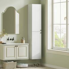 Slim bathroom storage cabinet Homcom Wall Mounted Slim Bathroom Storage Cabinet