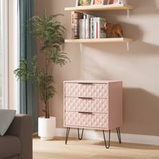 Pink Chest of Drawers Swift Harlequin Islay 3 Chest 76cm Chest of Drawer