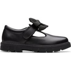 Clarks Low Top Shoes Clarks Leather T Bar Shoes - Black