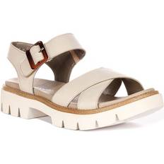 Remonte Slippers & Sandals Remonte Chunky Leather Twin-Strap Sandals - Beige