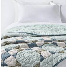 Silk Blankets on sale John Lewis Diamond Patchwork Quilt Sage Silk blanket