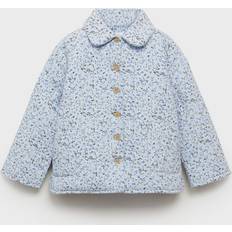 Buttons Jackets Mango Nantes Floral Print Jacket - Blue