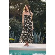 Leopard Print Halter Neck Dress - Black