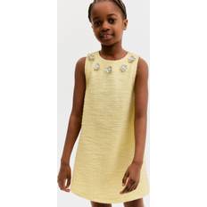 Buttons - Everyday Dresses H&M Girls Yellow Bouclé-Weave Dress