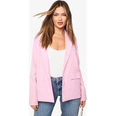 Pink - Women Blazers boohoo Tailored Wrap Over Blazer - Pink