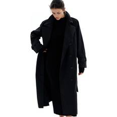 Trenchcoat black H&M Double-Breasted Trenchcoat - Black