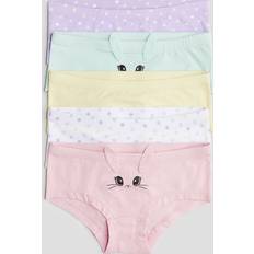 Pink Knickers Children's Clothing H&M Bunnies 5-Pack Hipster Briefs - Light Pink