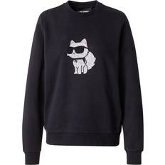 Karl Lagerfeld Dame Sweatere Karl Lagerfeld Ikon Sweatshirt - Sort/Hvid