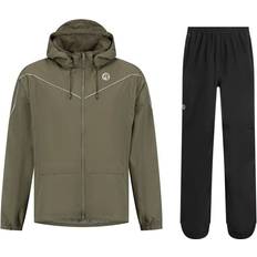 Gröna Regnställ Rogelli Essential Commuter Regnset Large - Green/Black