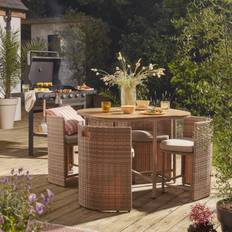 Elos Beige Rattan Effect 4 Seater