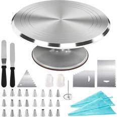 Silver Cake Stands Shein Dawoo Turntable Rotating 12 Inch Cake Stand