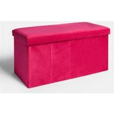Pink Storage Benches OHS Folding Ottoman Box Pink Storage Bench