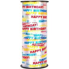 Birthdays Gift Wrap Ribbons Shein Happy Birthday Printed Crimped Curling Ribbon