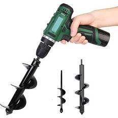 Augers Ifsecond Garden Auger Spiral Drill Bit 2 Pcs