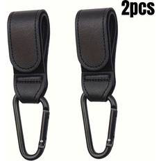 Barnvagnskrokar Temu 2pcs Pu Leather Stroller Hooks
