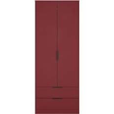 Red Clothing Storage Swift Fuji 2 Door 2 Drawer Dark Red Wardrobe