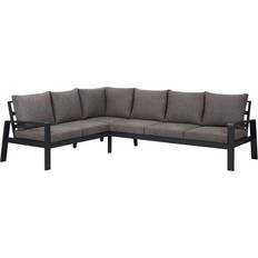 Metal Sofaer Havemøbler Ebuy24 Lis Havesofa Hjørnesofa Med Hynder Sort Grå Sofa