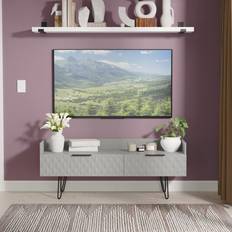 Grey - Metal Benches Swift Harlequin Unit Grey 2 Drawer Coffee Unit TV Bench