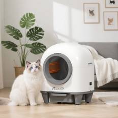 Self cleaning cat litter Pawhut 80L Self Cleaning Cat Litter Tray with App Control