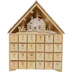 Wood Advent Calendars 3D Wooden Winter House Advent Calendar