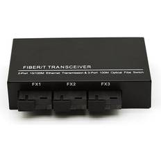 Media Converters HCSC 3 SC 3 Port RJ45 100M Ethernet Fiber Converter