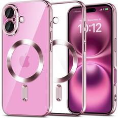 Tech-Protect iPhone 16 Mobilskal Magsafe Magflex Shiny Rosa
