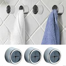 Dechoicelife Push-in Tea Towel Holder Grip Hook Chrome