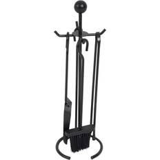 Fire Companion Sets Charles Bentley Cedar Fireside Companion Set Black