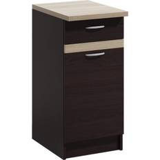 Meubles de Cuisine Meuble Bas Cuisine Bois Plateau Livia - Marron/Beige