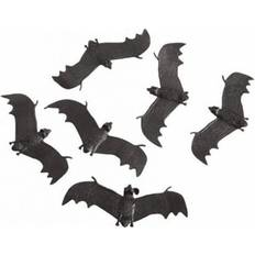 Skelette Horror-Shop Schwarze Fledermäuse 6 Stück 13 cm