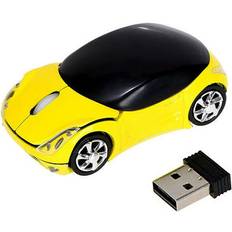 Maxpower Yellow Car Wireless Portable Mouse