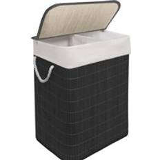 Bathroom Accessories MantraRaj 105L Foldable Bamboo Laundry Basket