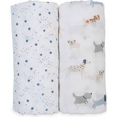 2-Pack Cotton Swaddles Puppy Dog Star