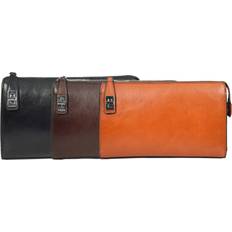 Leather - Men Clutches House of Leather Mens Real Wrist Bag Large Size - Black
