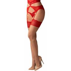 Undertøjssæt på tilbud Obsessive Cupide Desir Stockings - Red