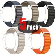 Smartwatch Strap Temu 5pcs Nylon Watch Bands Adjustable Closure